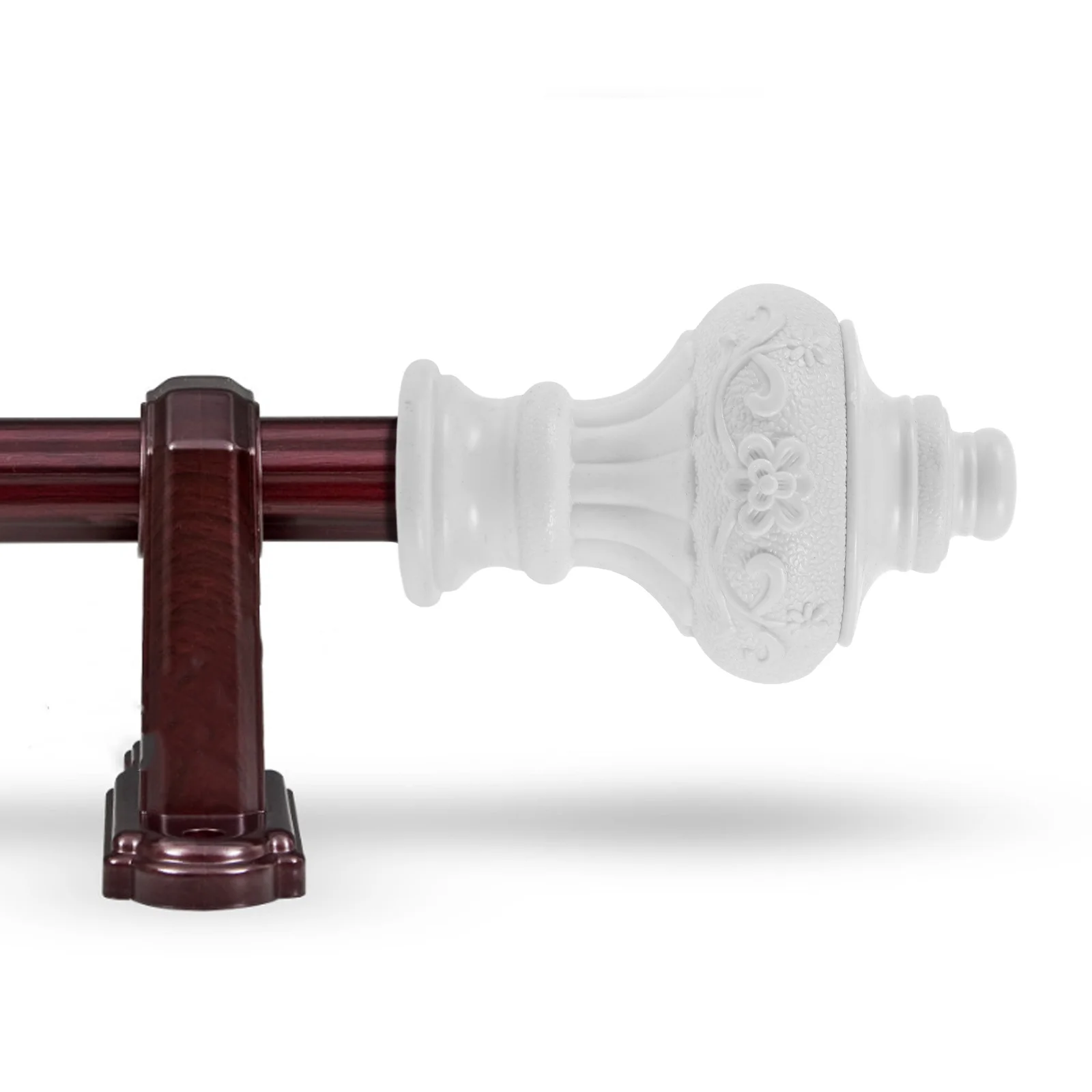 

Curtain Rod Final Classic Color Reliable Strong Material Easy to Remove Window Curtain Rod End Cap Decorative Drapery Pole