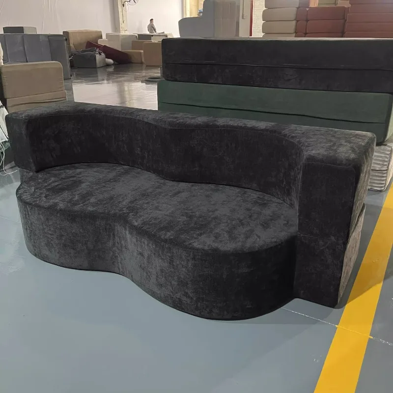 

Vacuum Compression Sofa, Creative Curved Foldable Lazy Sofa, Double Sofa Bed, Can Lie Down and Sleep, Customizable