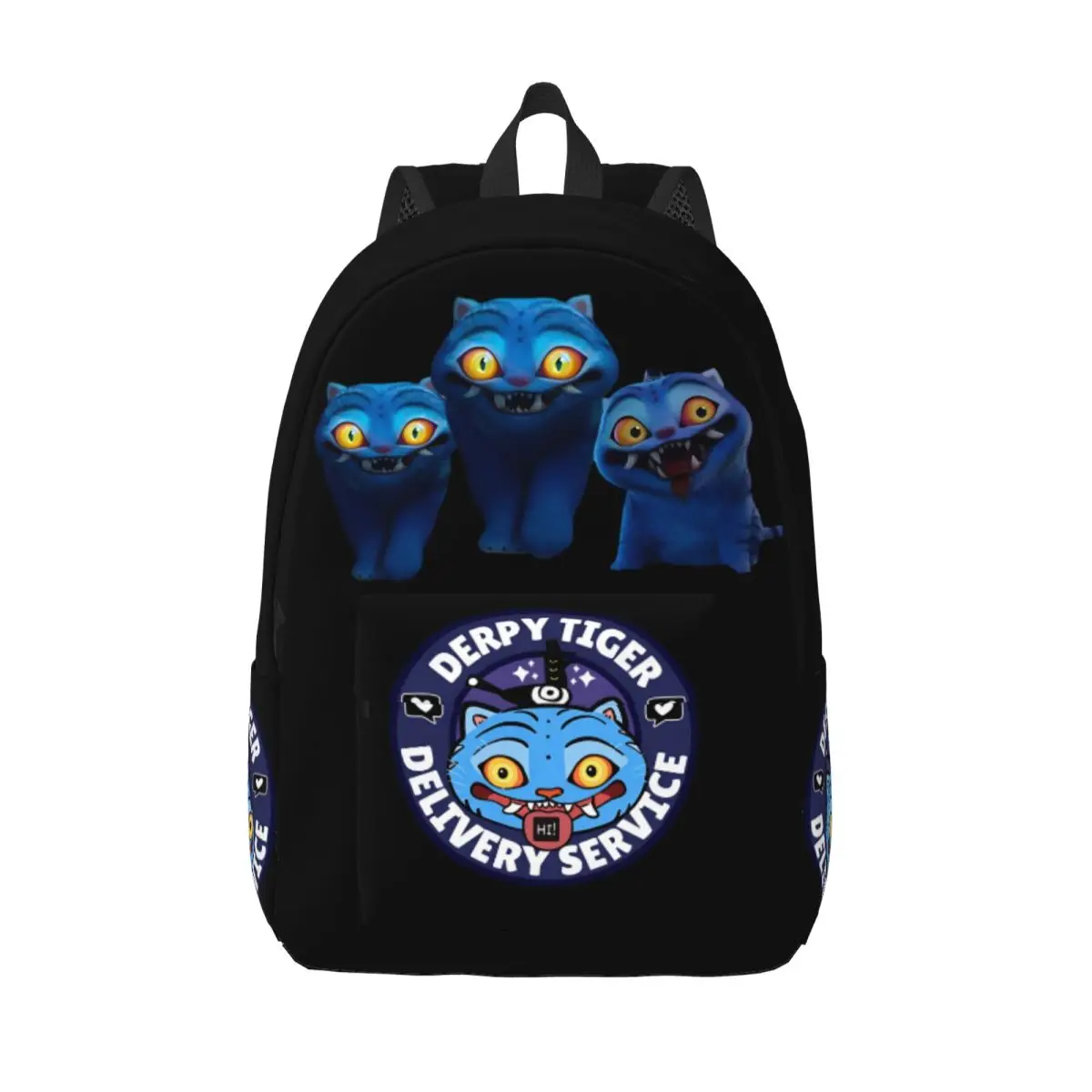 

Delivery Boy Blue Black DERPY Tiger Backpack High School Hiking Travel Daypack Kpop Demon Hunters Laptop Canvas Bags Lightweight