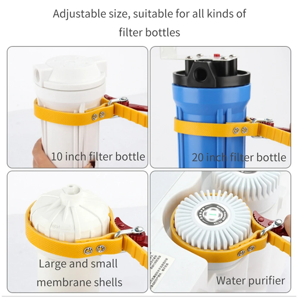 Y50A-2X Universal Filter Bottle Wrench For Water Purifier Non-Slip Belt Universal Wrench Remove 10 Inch 20 Inch Filter Bottle