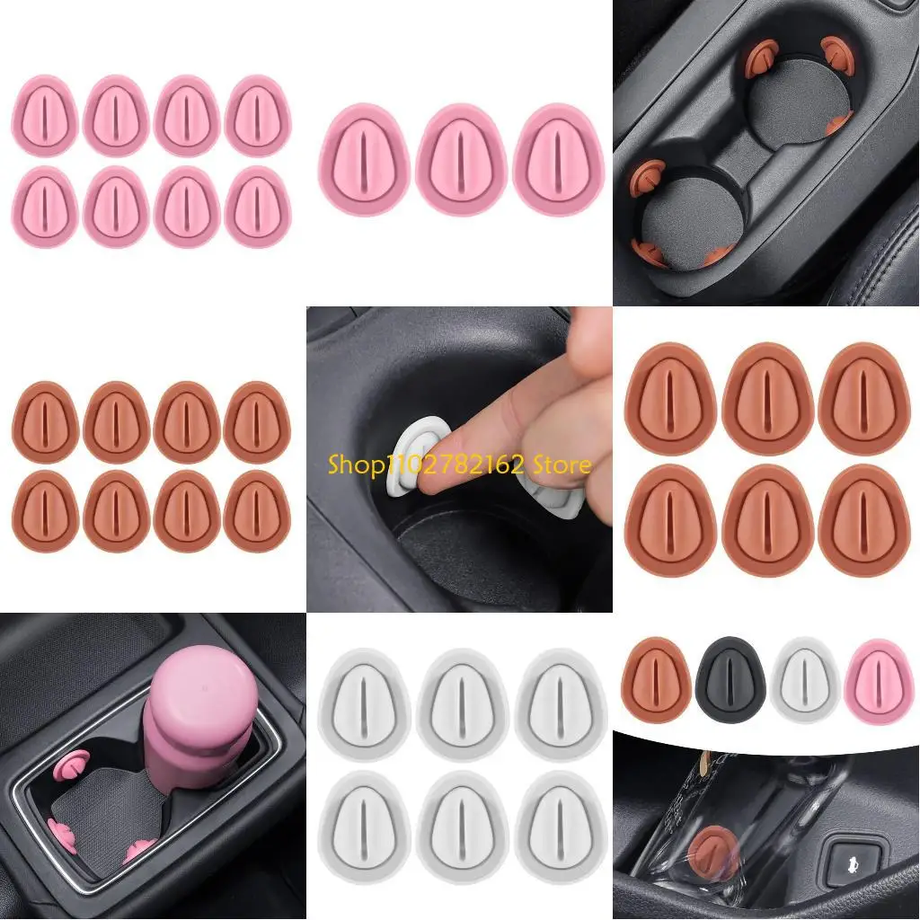 547B Silicone Cup Holder Inserts Convenience Anticollision Decal Noise Reduction Car Secure Drink Stabilizer Spill Preventer