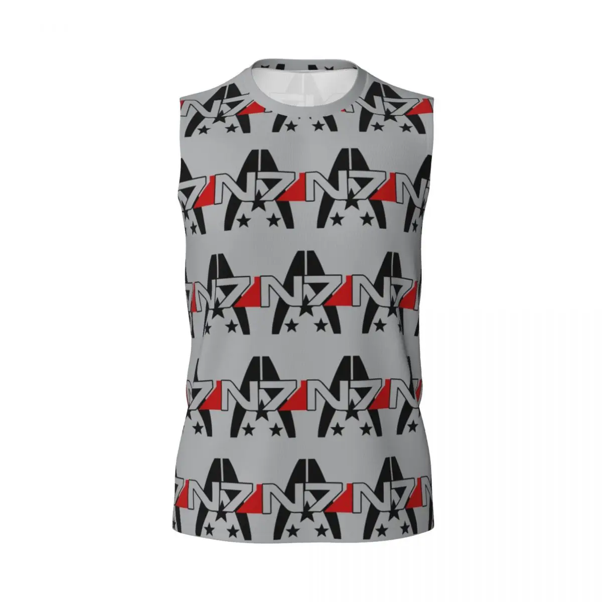 Mass Effect N7 Alliance Men Printed Sleeveless T-shirt Casual Hip Hop Street Style Beach Holiday Tank Tops