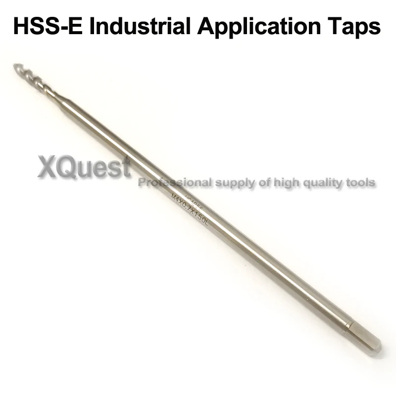 XQuest 150MM Legth HSSE Metric Extra Long Shank Spiral Flute Tap M3 M4 M5 M6 M8 M10 M12 machine extended handle Taps 150MM