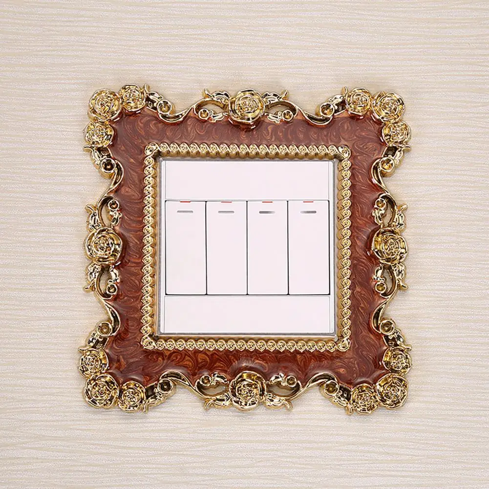 Dropshipping!! European Style Switch Sticker Aesthetical Rose Edge Classic Lace Design Outlet Sticker Office Decoration