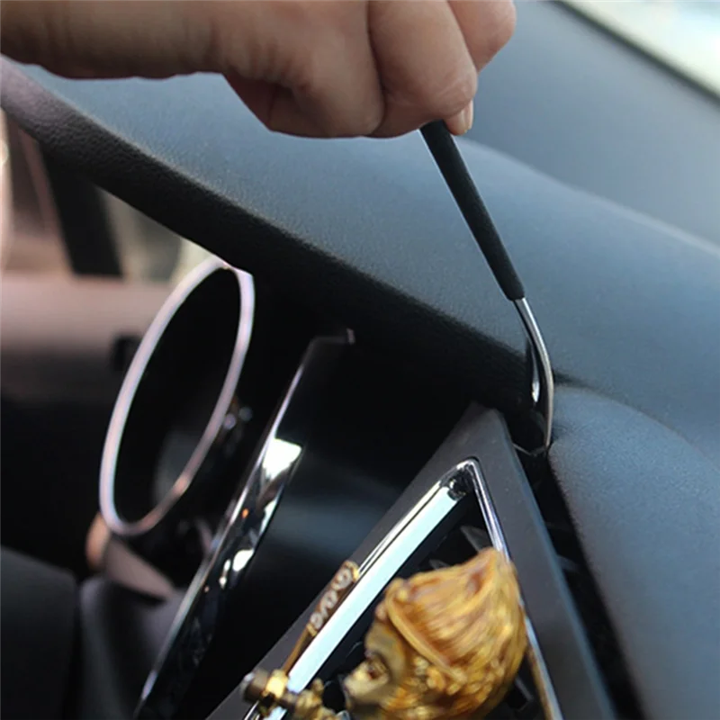 

6 PCS Auto Door Clip Trim Removal Tools Kits Car Dashboard Audio Radio Panel Repair Metal Removal Pry Disassembly Tools