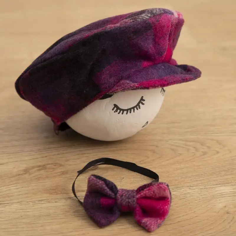 

97BE Newborn Photography Props for Infant Baby Boy Girl Photo Gentleman Bow Tie Hat Outfits Set Newborn Shower Present
