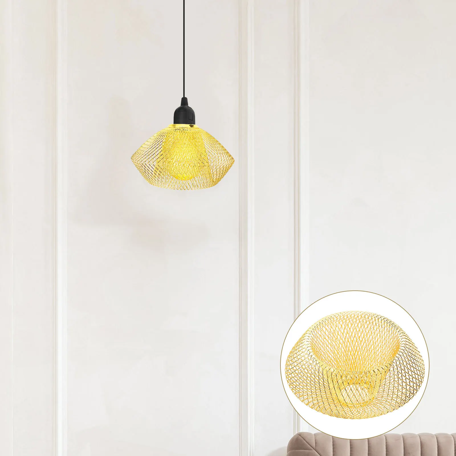 

Iron Hollow Lamp Shade Metal Ceiling Light Cover For Pendant Lamp Replacement Decorative Industrial Hanging Light Shade