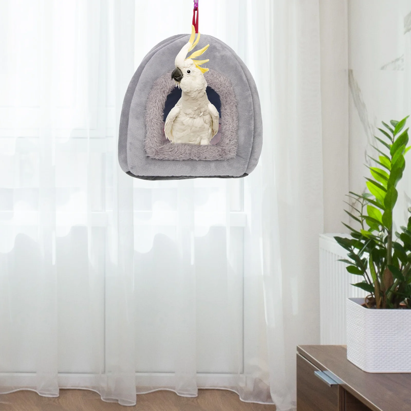 

1Set Bird Hammock Warm Nest Hanging Parrot Bed Small Pet Sleep Rest Bird Bed for Cage Winter Outdoor Parrot Warm Nest