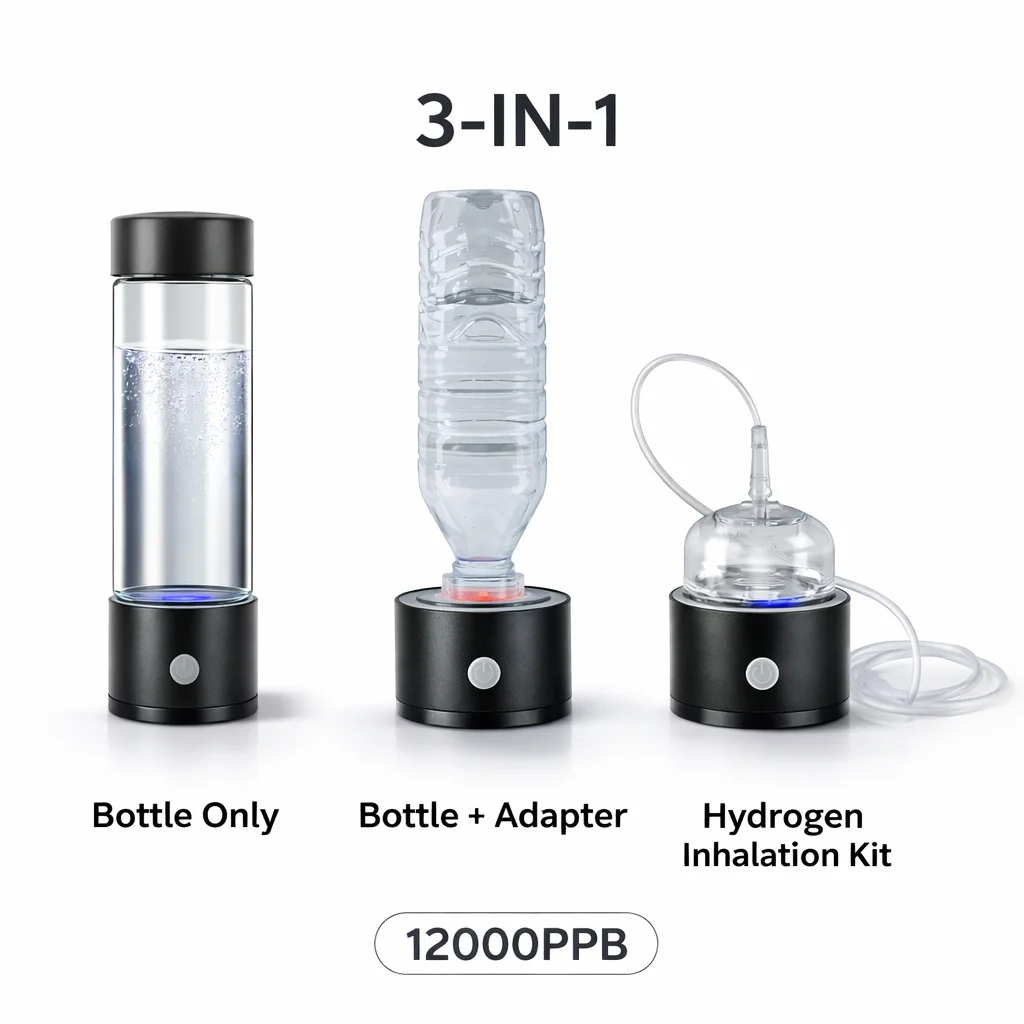 Draagbare waterstofwatergeneratorfles, oplaadbare elektrische alkalische waterionisatorbeker, waterstofrijk drinkgerei voor gezondheidszorg - afbeelding 1
