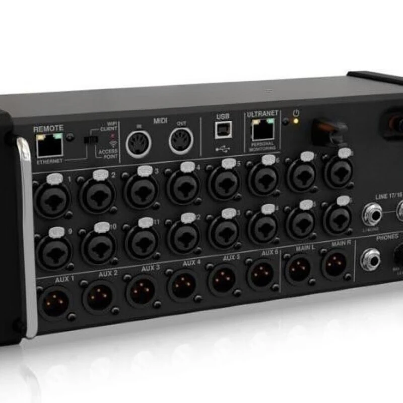 MR12 MR18 Rack‑Mount Digital Mixer, Portable Professional Audio Mixing Console for Stage Band Live Concert Performance