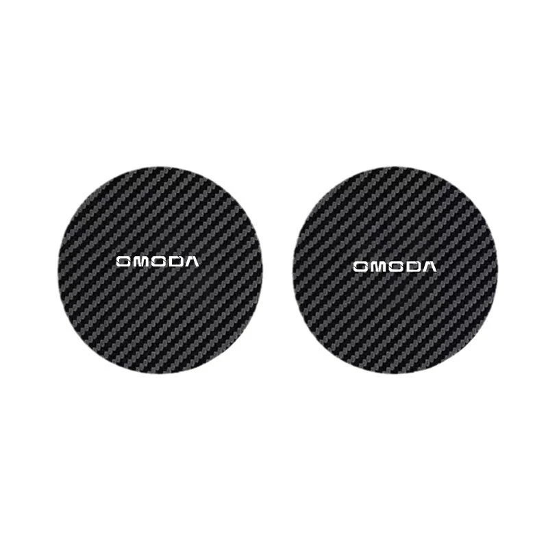 شعار سيارة الكربون الجلود مسند للكوب الماء مكافحة الضوضاء كوستر حصيرة لشيري أومودا C5 كروس أومودا 5 FX 2022-2023 اكسسوارات السيارات