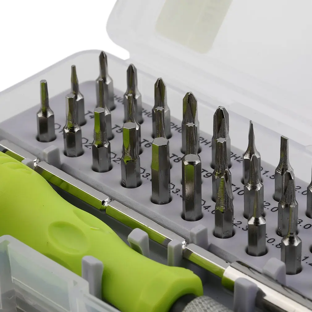 Practical 32 In 1 Multipurpose Precision Screwdriver Set Disassemble Electronic Repair Tools Kit For Cell Phone Laptop Tablet
