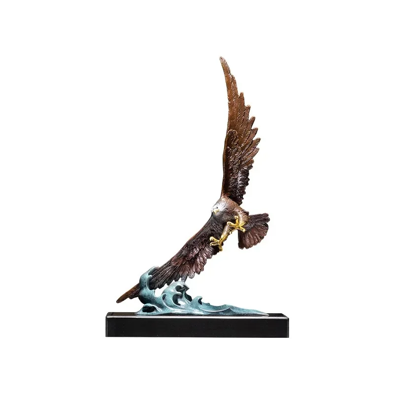 Eagle wings brass ornament office housewarming opening gift copper ornament