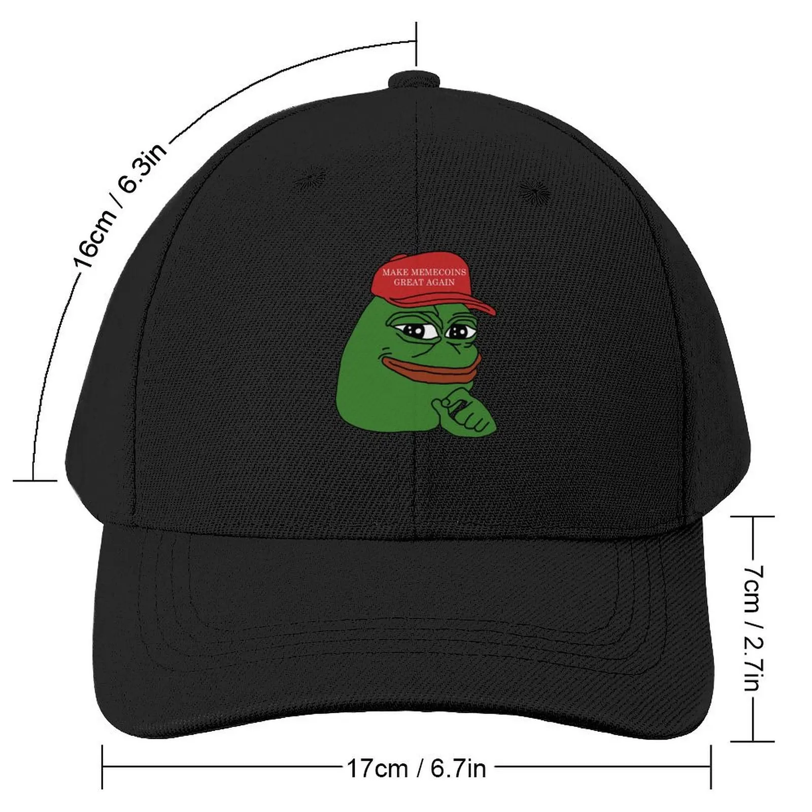 Pepe Crypto Coins Make Memecoins Great Again Baseball Cap Beach New In The Hat Horse Hat beach hat Men's Hats Women's