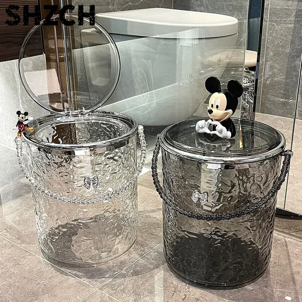 Cubo basura con tapa para baño doméstico, inodoro gran alto valor para sala estar y oficina