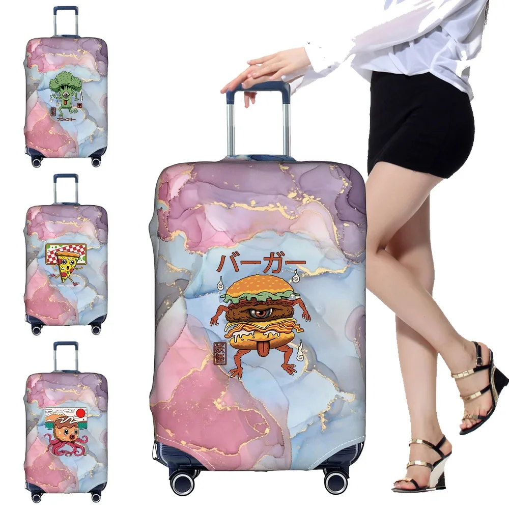 Travel Suitcase Set Is Suitable for 18-32 Inch Stretch Fabric Covers Travel Accessories Luggage Covers Cute Monster Pattern