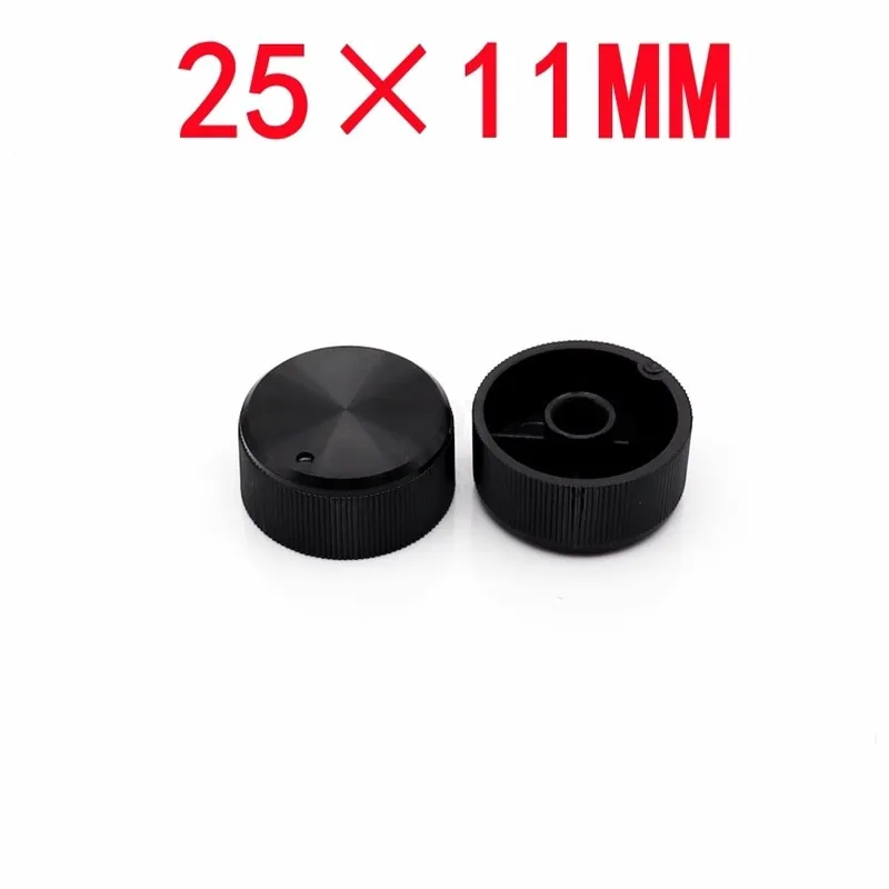 2 Stück Kunststoff Hochglanz-Streifenknopfkappen Potentiometer-Drehknopf Verstärker-Einstellknopfkappe Blumenförmiges Innenloch 6mm – Detail 1