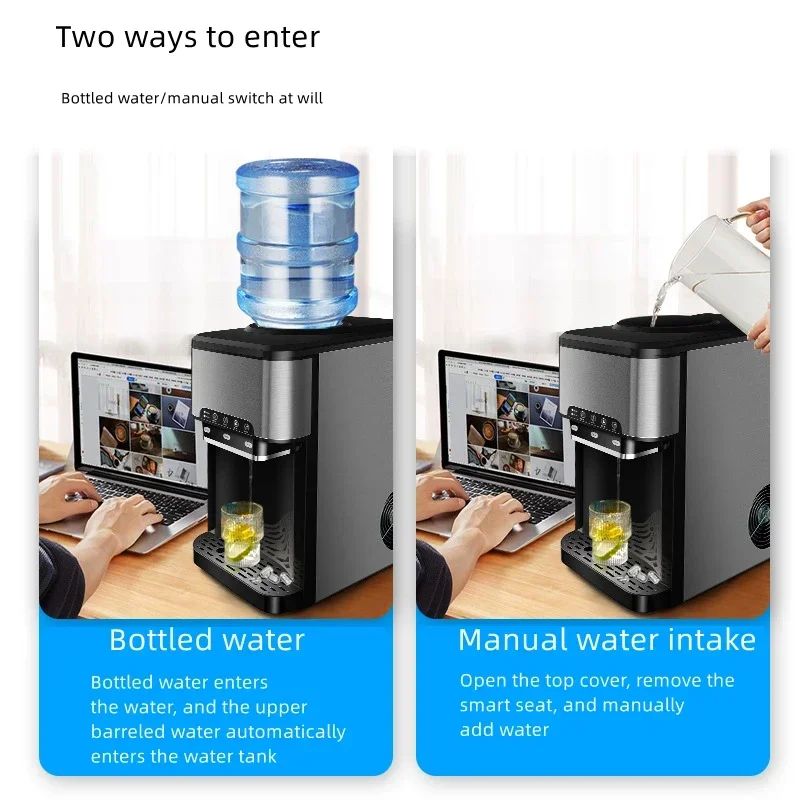 HZB-25YLR ice machine office business place acqua fredda e acqua calda ice-making one desktop water dispenser ice machine