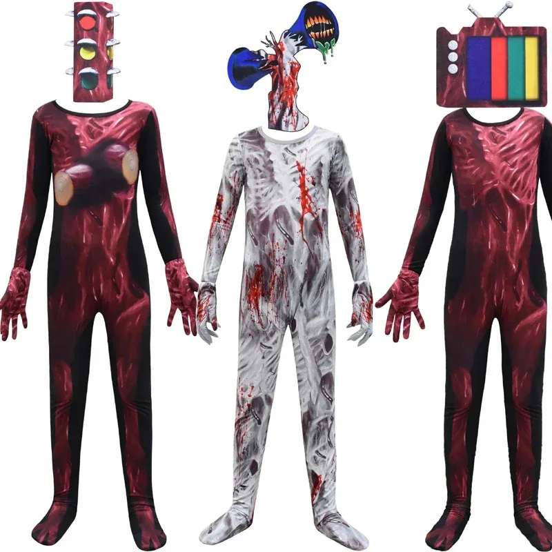 

Snailify Kids Siren Head Cosplay Scary Boys Humanoid Monster Costume Halloween Costume For Child 2021 Purim Carnival
