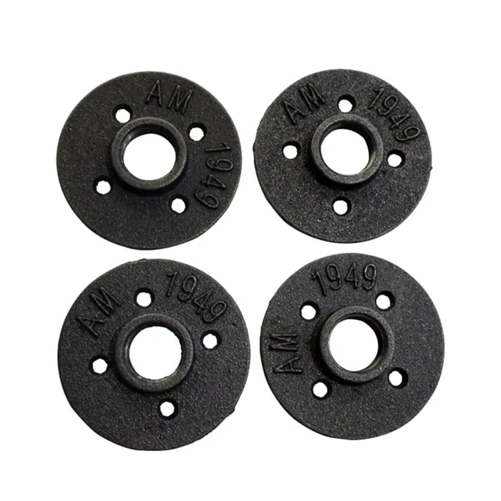 Flange Base Mounted Fittings Iron Malleable Floor Threaded Shelving Durable Premium Material High Strength Good Toughness