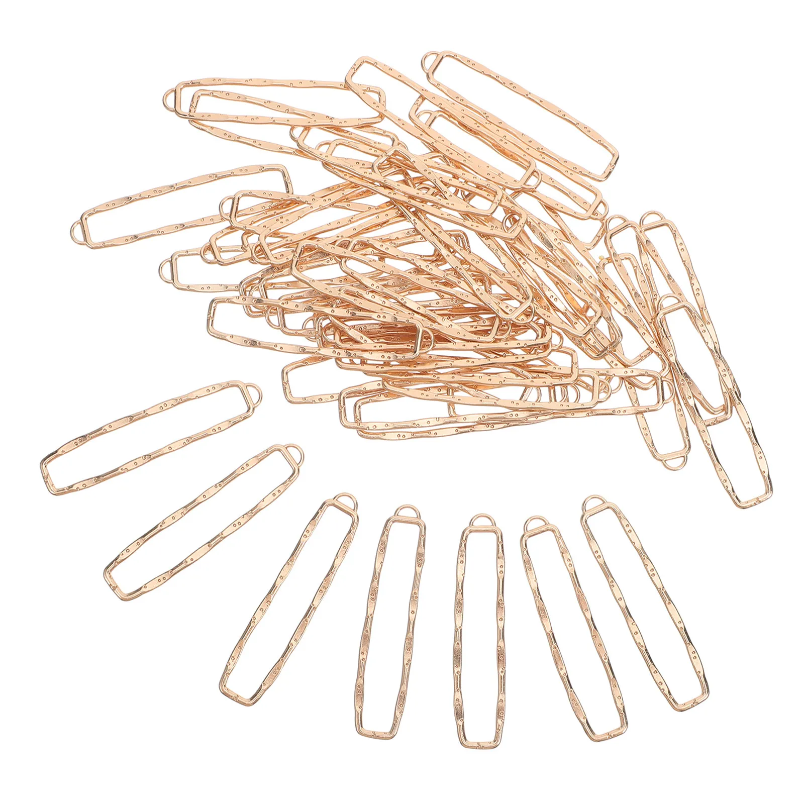 

50Pcs Alloy Hollow Frame Pendants Rectangular Open Bezel Charms for Resin Jewelry Making DIY Earrings Necklace Bracelet Crafting