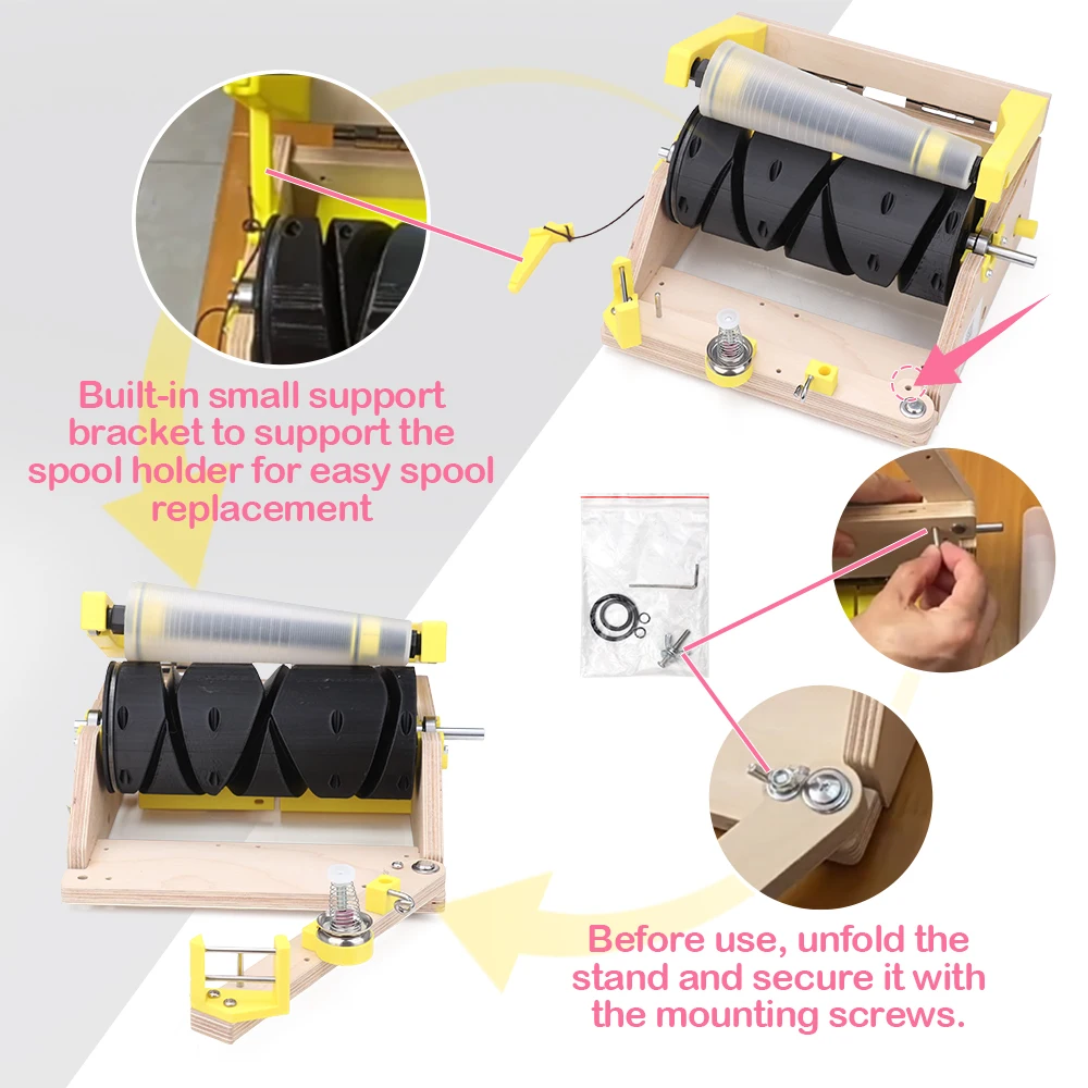

Household Automatic Yarn Winder Machine Desktop Wool Cone Winding Rewinding Tool for Knitting Crochet DIY Craft