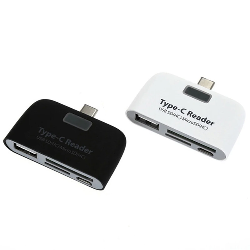 Multifunctional 4 In 1 Type C TF/SD Card Reader Universal USB 3.1 With Micro USB Charge Port TF Micro SD Adapter