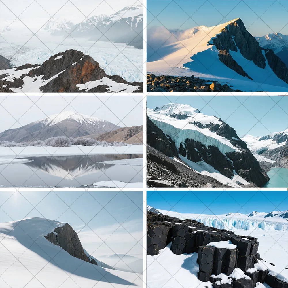 

Snow Mountain Theme Party Decoration Winter Snow Landscape Background Banner Sky Photography Backdrop Supplies Photo Shoot Props