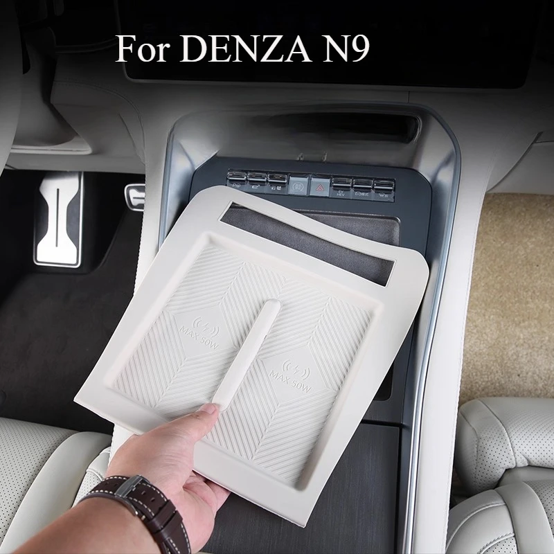 

For DENZA N9 Center Console Mat | Wireless Charging Pad Cover Cup Holder Protector Interior Accessories Kit
