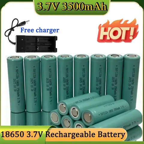 Batteria ricaricabile 18650 3500mAh Batteria agli ioni di litio con capacità reale da 3,7 V per batteria torcia elettrica Vari prodotti elettronici