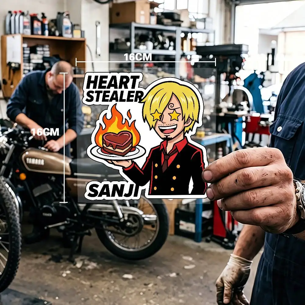 

One Piece Sanji Waterproof Stickers For Decorating Car Windows Motorcycles And Computers.