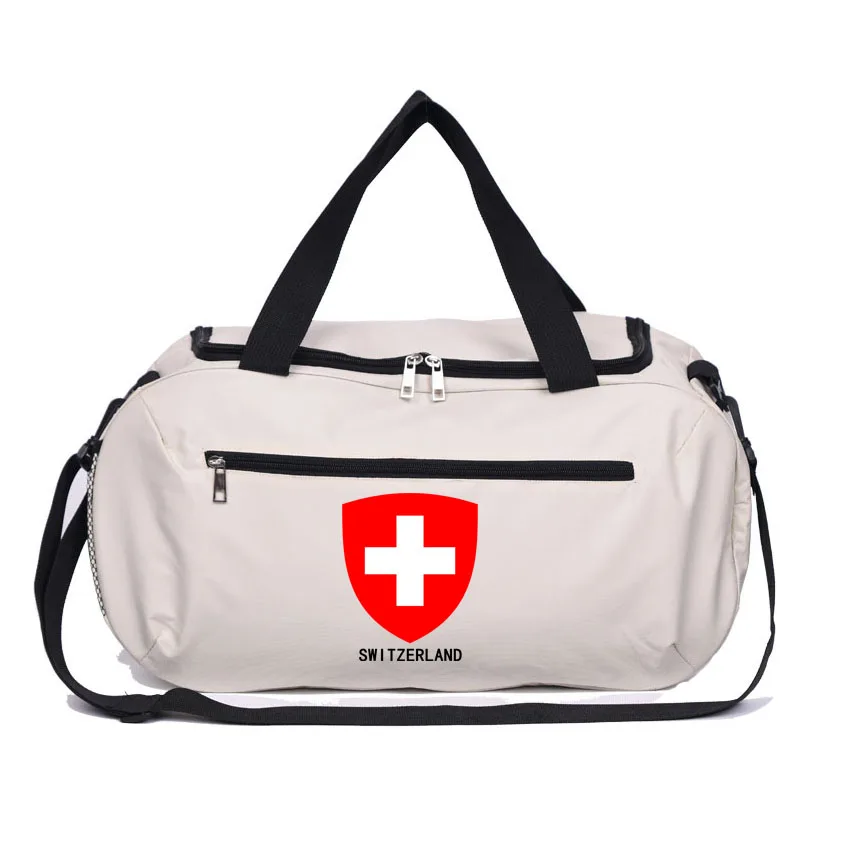 

Yoga Bag Gym Fitness Handbags Switzerland Emblem Printed Women Men Training Sport Travel Gymtas Outdoor Sports Basketball Bag