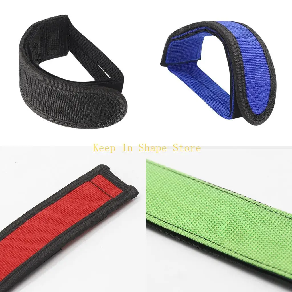 U1JC 2Pcs Outdoor Cycling Bike Pedals Toe Cover Fixed Foot Strap Antislip Fixie Bicycles Pedals Binding Belt Accessories