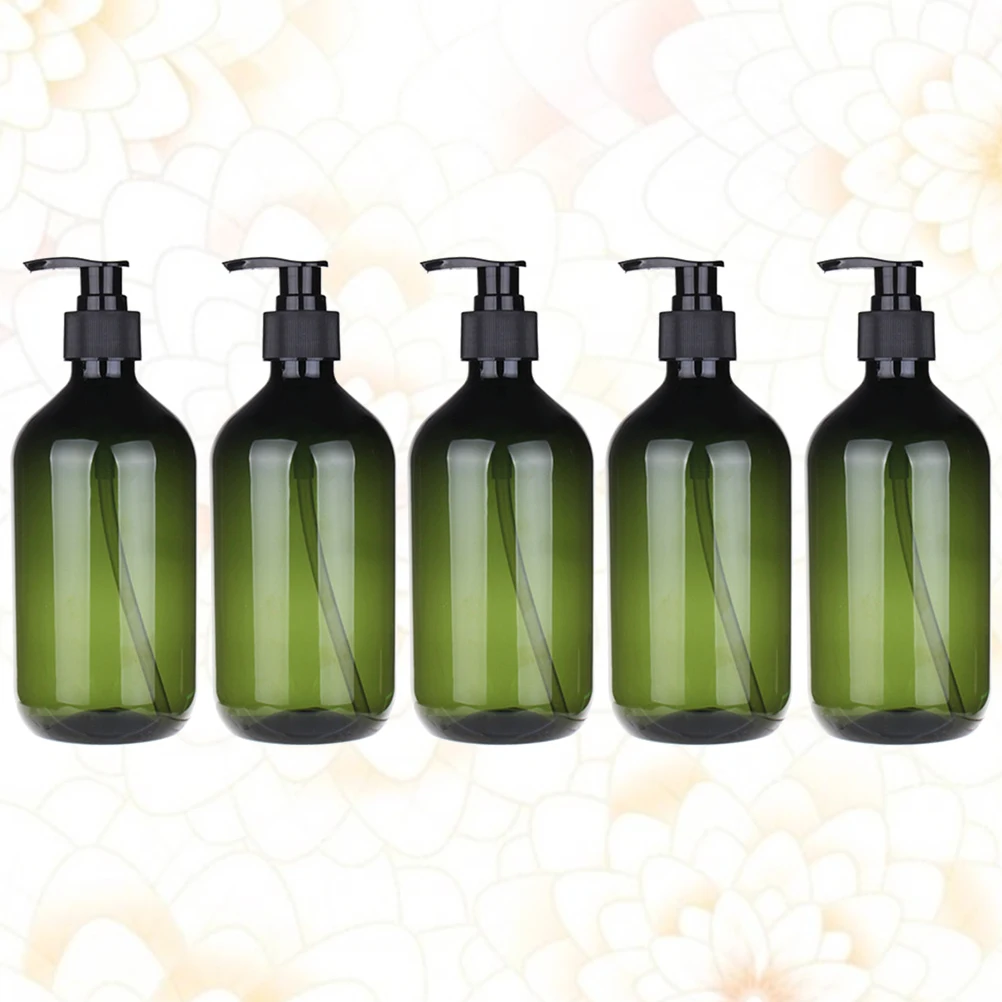 

5pcs 300Ml Plastic Pump Bottles Refillable Lotion Dispenser For Body Wash Shampoo Liquid Soap Reusable Eco-Friendly Bpa Free