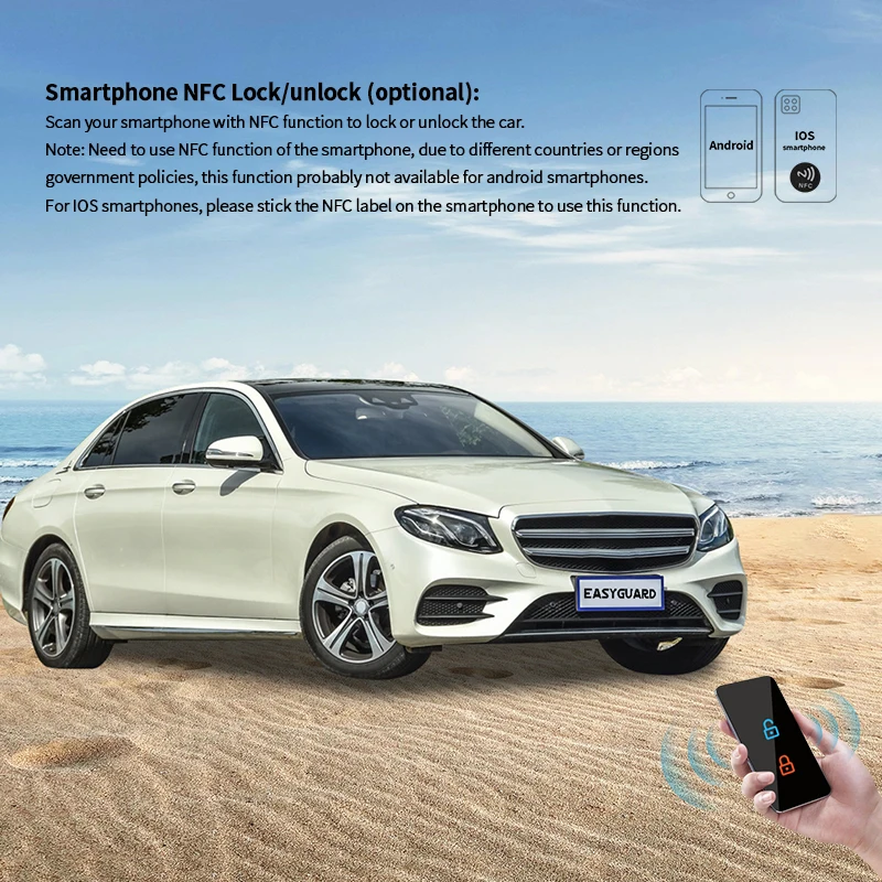 EASYGUARD CANBUS PKE Remote Engine Start With 4G LTE Optional For Mercedes For 14-16 E Class W213/13-15 GLK/12-18 CLS &OEM Start