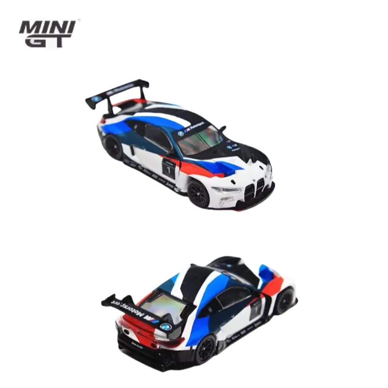 1:64 BMW M4 G82 M4 GT3 Racing Micro diecast alloy car model Boy toy Collection Decorative display pieces for children\'s gifts.