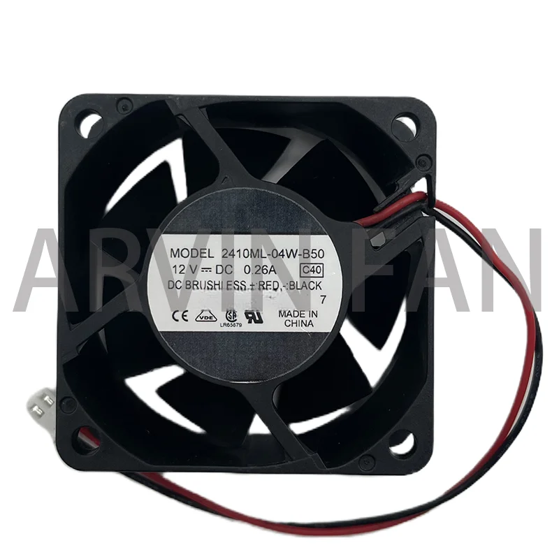 

Brand New 2410ML-04W-B50 6cm 6025 60x60x25mm 60mm Fan DC12V 0.26A Computer Chassis CPU Power Cooling Fan