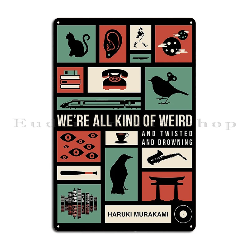 Haruki Murakami birds HD Pinball Metal Plaque Garage Club Party Wall Decor Printed Tin Sign Poster