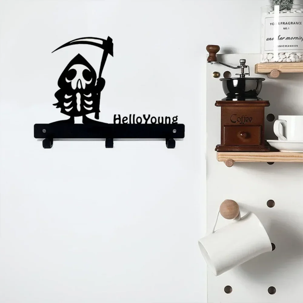 Mesmerizing 1 Piece Halloween Decoration with Scythe Hook – A Hypnotic Storage Rack for Halloween