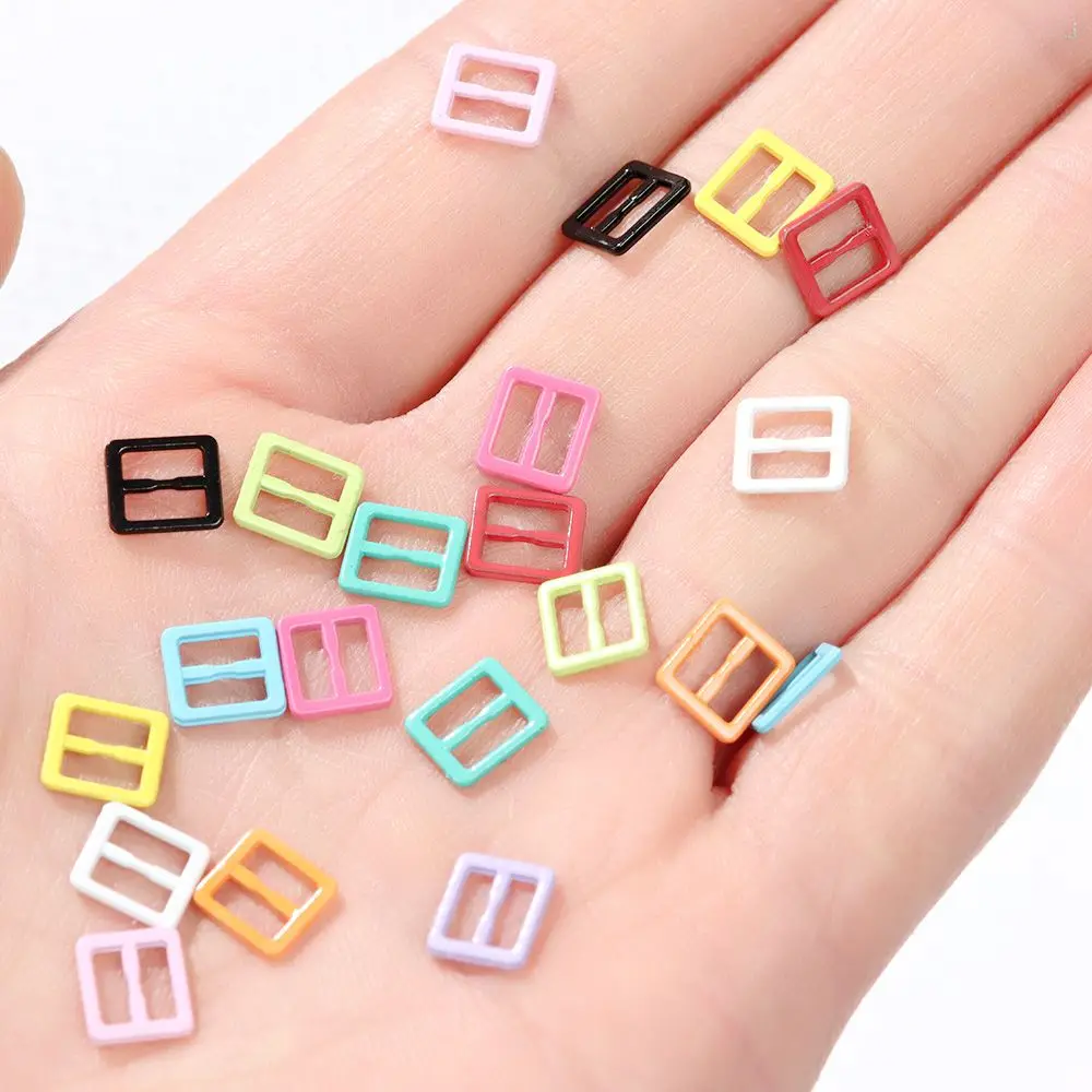 20/40pcs Newest Mini Ultra-small 11 Colors  Bags Accessories Tri-glide Buckle Diy Dolls Buckles Belt Buttons