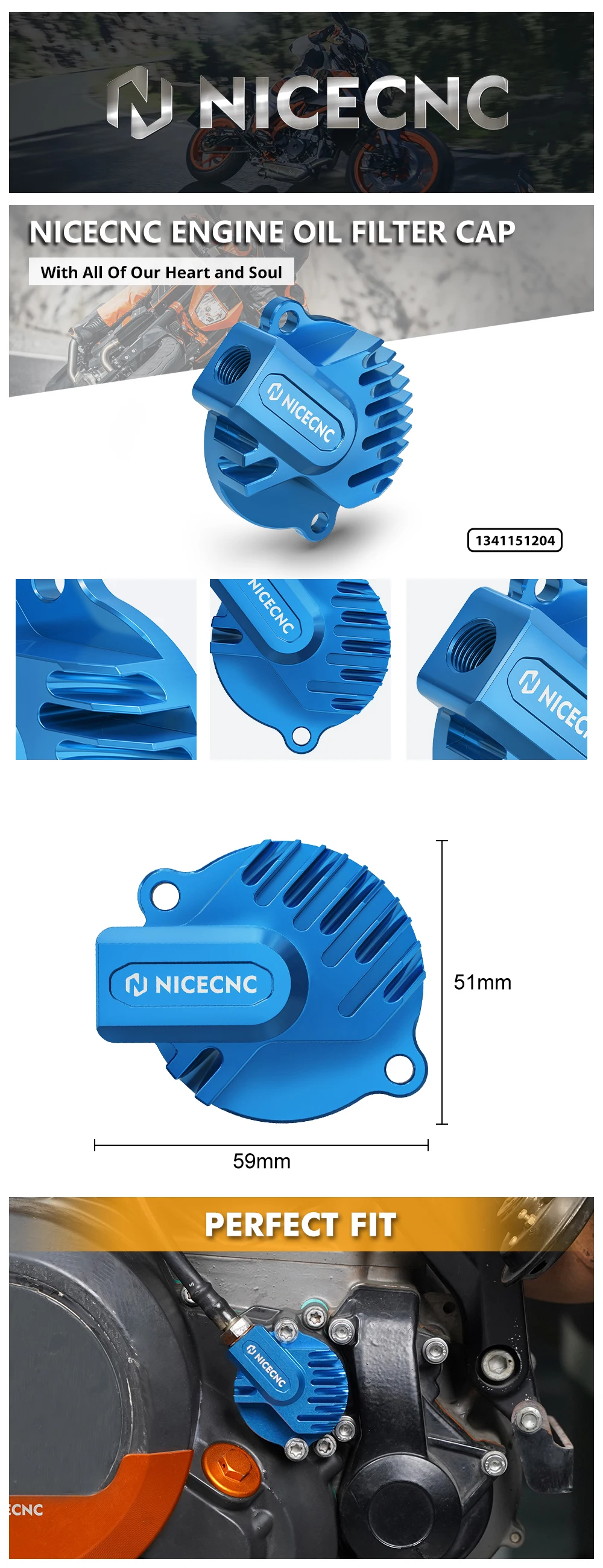(EU-Lager) NICECNC Motorölfilter-Abdeckkappe für KTM 690 Enduro R 690 SMC R 12-23 Husqvarna 701 Enduro /Supermoto GasGas 700 – Detail 21