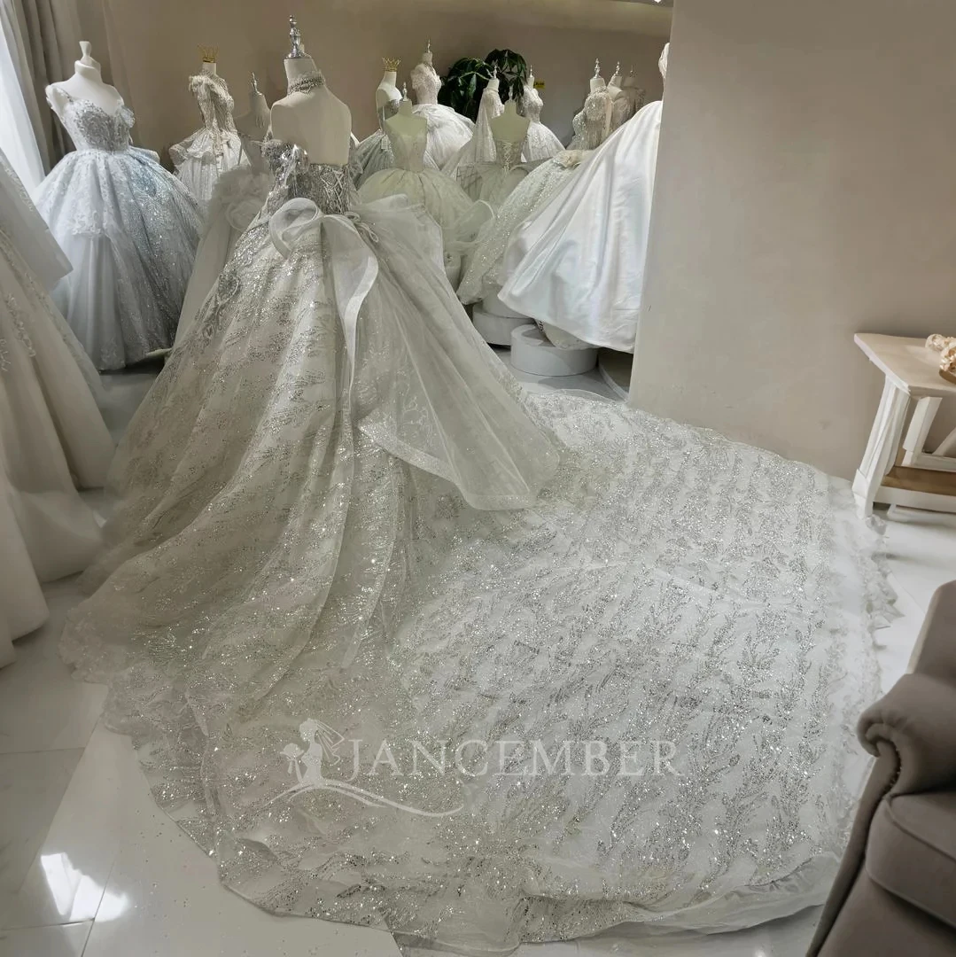 Abito da sposa invernale a maniche lunghe Bedad di lusso personalizzato 2025 Nuovo Vestido De Noiva per abito da sposa Plus Size Lunghezza pavimento