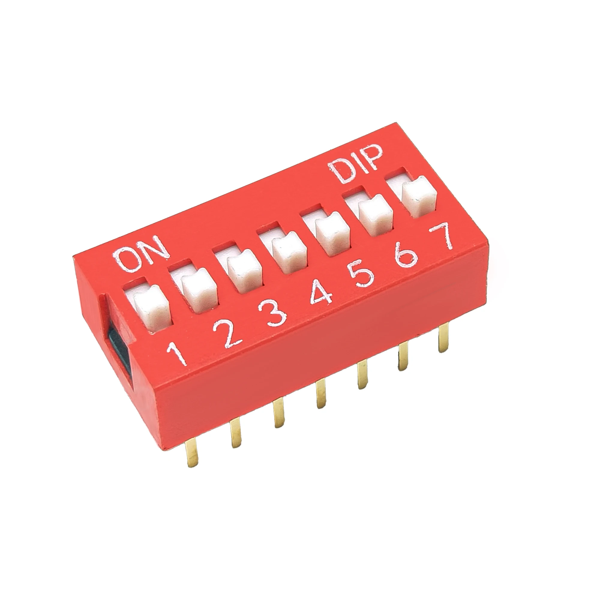DSWB07LHGET DIP/Flat dip switch 2.54mm spacing 7-position direct insertion 10 pieces