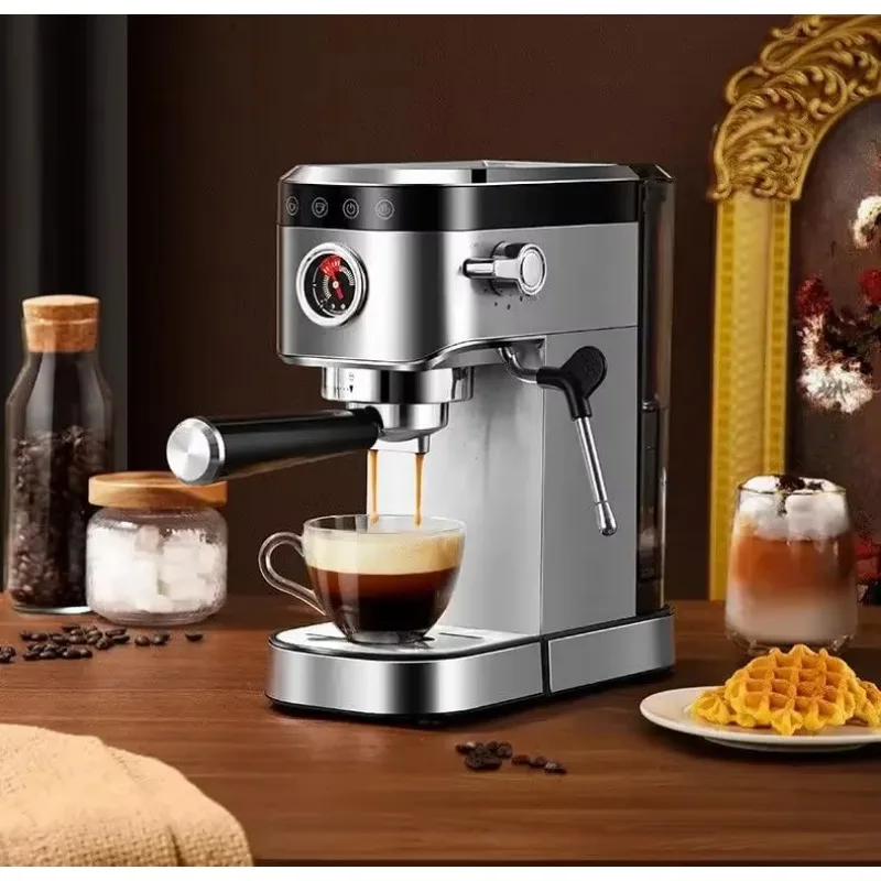 

Espresso Coffee Maker Stainless Steel 1350W Home Commercial Coffee Machine