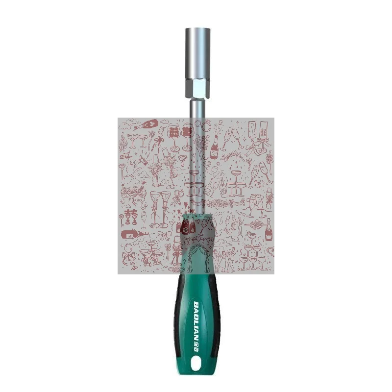 BAOLIAN Screwdriver Socket Wrench Hex Screwdriver Hexagonal Nut Key Extend Driver 5-14mm Metal Socket Driver Wrench Screwdriver