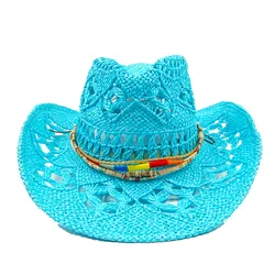 New Cowboy Hats Men Ladies Outdoor Shade Ladies Travel Sun Hat Western Cowboy Straw Hat Panama Hat chapeu masculino