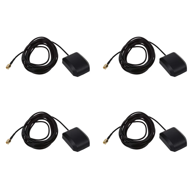B04B-4Pcs 3Meter RP-SMA Male GPS Active Antenna Cable Connector Adapter 3-5V