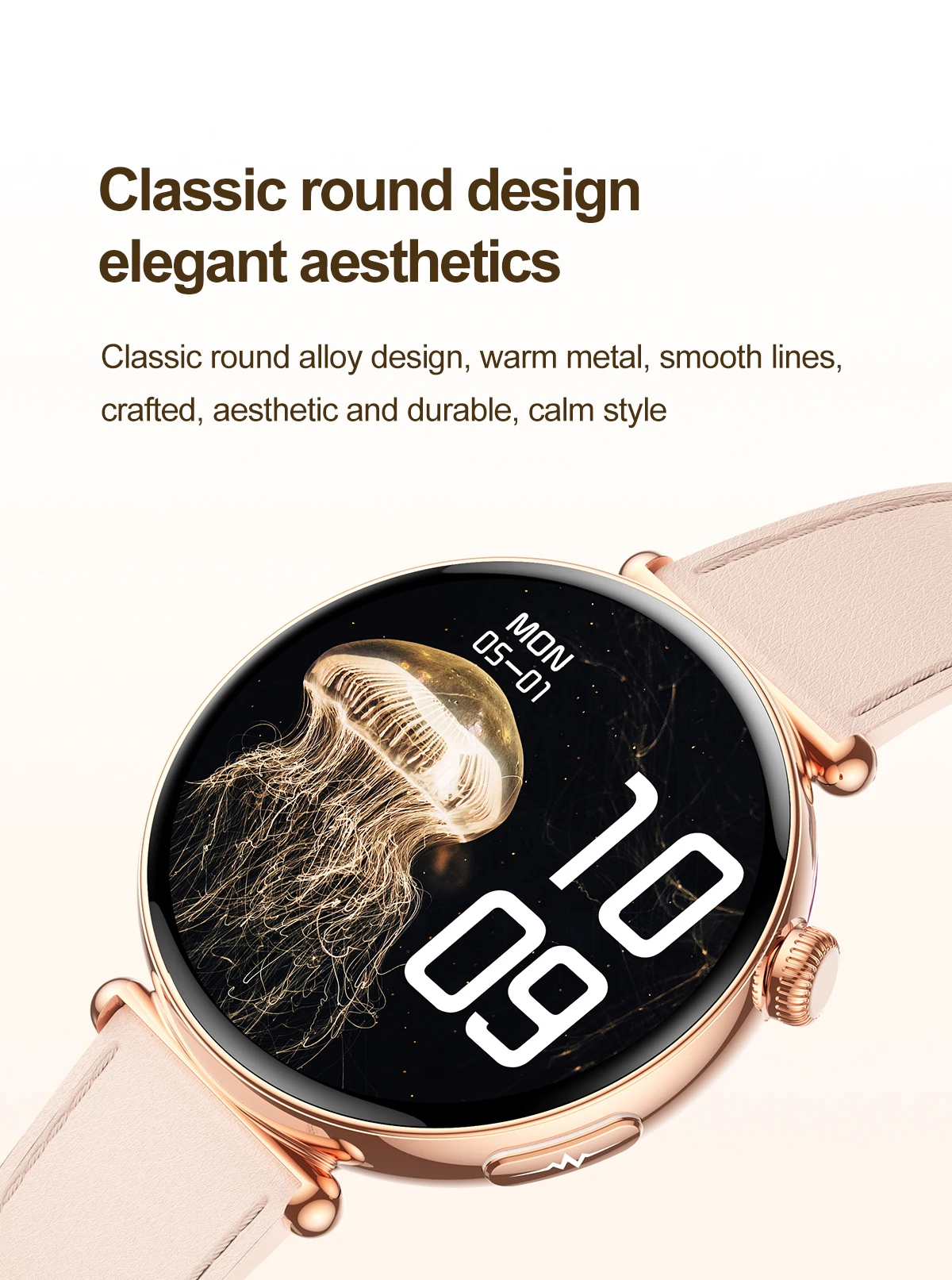 Luxus-Diamant-Smartwatch für Damen, 1,32 Zoll AMOLED-Bildschirm, Herzfrequenz- und Blutdruckmessung, Gesundheitsmonitor, IP68 wasserdicht, Sportuhr – Detail 4