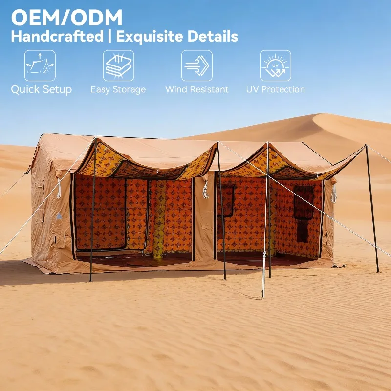 

YTYIN Waterproof Outdoor Inflatable Desert Tent Air Tight Travel Camping Tent With Oxford Fabric For Middle East Arab