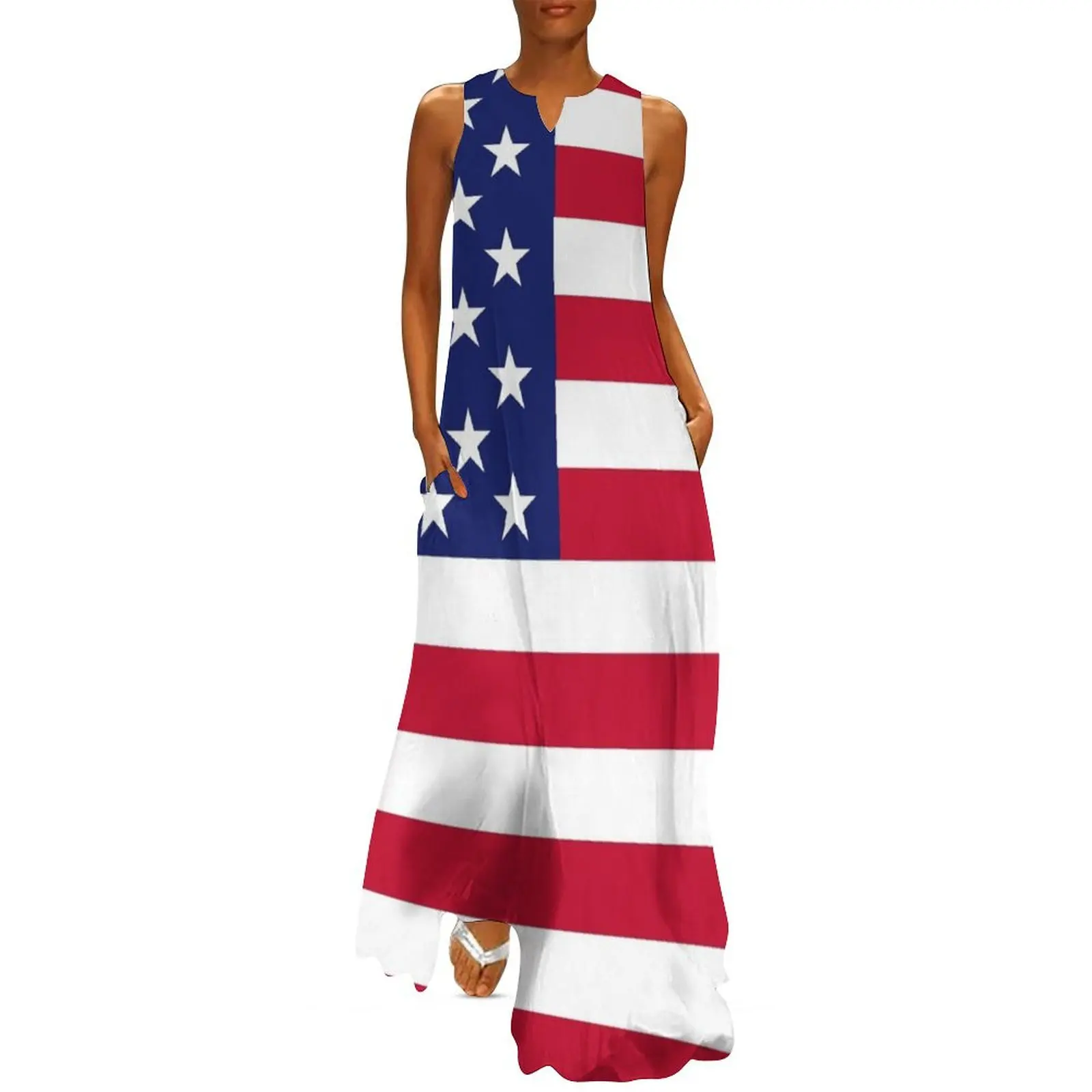 

American flag Long Dress women's luxury party dress cute dress